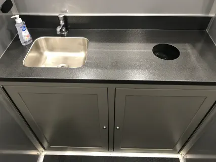 Restroom trailer photo